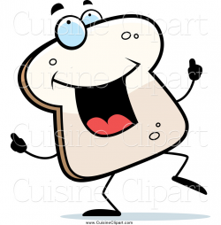 Cuisine Clipart of Happy Bread Dancing by Cory Thoman - #12378