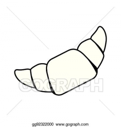Vector Art - Croissant french bread. Clipart Drawing gg92322000 ...