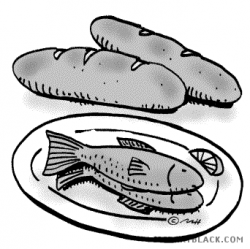 Bread and Fish Clipart - ClipartBlack.com