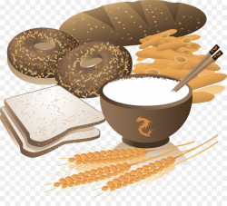 Breakfast cereal Whole grain Whole wheat bread Clip art - Bread and ...
