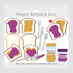 Peanut butter and jelly clipart toast peanut butter jam