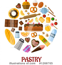 Pastry Clipart #1268705 - Illustration by Vector Tradition SM