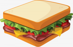 Hand-painted Sandwich Bread, Hand Painted, Bread, Graphic Design PNG ...