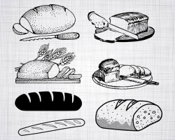 Bread SVG Bundle, Bread SVG, Bread Clipart, Bread Cut Files For ...