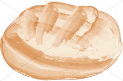 Watercolor Bread Loaf | Communion Clipart