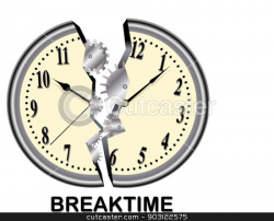 Break Time Clocks Clipart