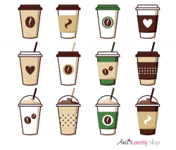 Coffee cup clipart, coffee vector illustrations, coffee pot, coffee ...