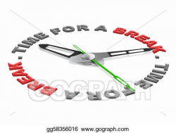 Stock Illustration - Time for a break. Clipart gg58356016 - GoGraph