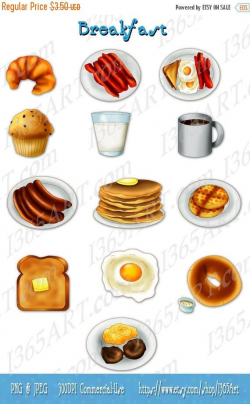 Breakfast Clipart, Breakfast clip art, Morning Breakast, Breakfast ...