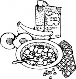 Black And White Breakfast Clipart