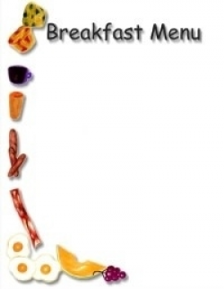 Breakfast Clipart Border – Pencil And In Color Breakfast Clipart in ...