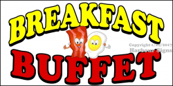 Breakfast Buffet Food Truck Concession Vinyl Decal - Harbour Signs