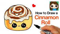 How to Draw a Cinnamon Roll Cute and Easy - YouTube