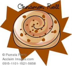 Clip Art Image of a Cinnamon Roll Icon