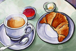 continental-breakfast-clipart-croissant-breakfast-stock-image-image ...