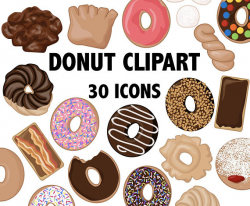 DONUT CLIPART donut icons food clipart breakfast icons
