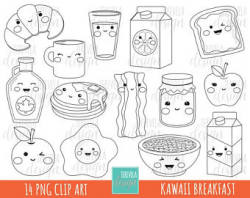 Kawaii Breakfast Clipart Hearty Breakfast Download Kawaii