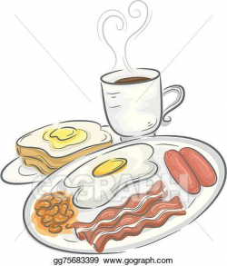 Vector Art - Breakfast meal. Clipart Drawing gg75683399 - GoGraph