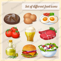 9 Food clipart, Breakfast clipart, sandwiches clipart, salads ...