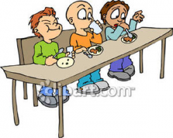 Students Eating Breakfast Clipart