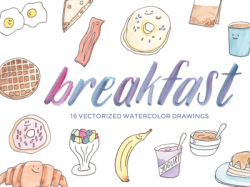 Watercolor Breakfast Clip Art by Jennifer Coyle - Dribbble