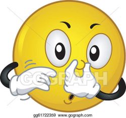Vector Illustration - Bad smell smiley. EPS Clipart gg61722359 - GoGraph