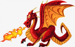Fire-breathing Dragon, Creative, Cartoon, Hand Painted PNG Image and ...