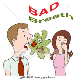 Vector Art - Bad breath. Clipart Drawing gg64141439 - GoGraph