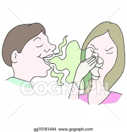 Vector Art - Bad breath man. Clipart Drawing gg70181444 ...