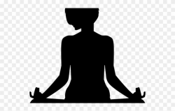 Relax Clipart Meditation Posture - Belly Breathing Black And ...