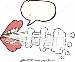Vector Illustration - Speech bubble cartoon breath. Stock ...