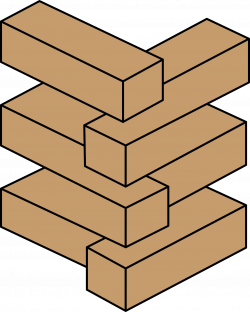 Clipart - Optical Illusion (stacked bricks)