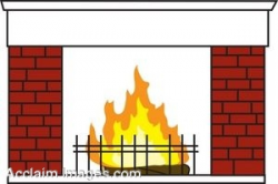 Brick Fireplace Clipart