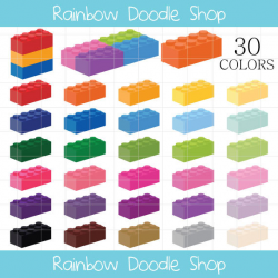 Lego Clipart Lego Bricks Clip Art Colorful Legos Rainbow