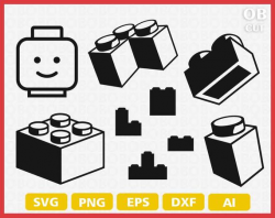9 BRICK SVG Eps Png Ai Dxf Format | Download Lego Brick ...