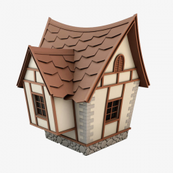 Cartoon House, House, Build A House, Brick And Tile PNG Image and ...