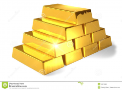 Gold bricks clipart