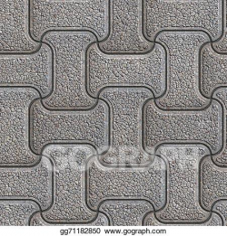 Stock Illustrations - Grey brick pavers. seamless texture. Stock ...