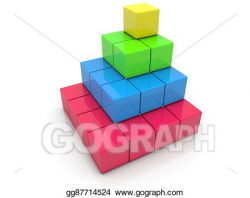 Clipart - Stacked toy bricks in corner on whi. Stock Illustration ...