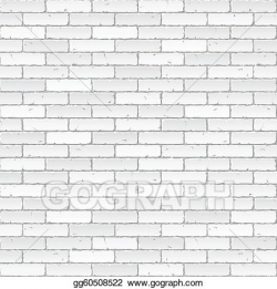 Vector Art - White brick wall. Clipart Drawing gg60508522 - GoGraph