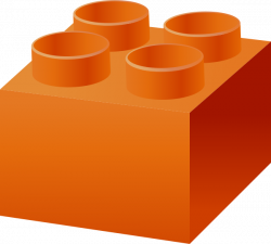 Orange LEGO BRICK vector data for free. | SVG(VECTOR):Public Domain ...