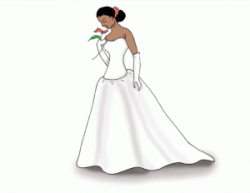 African American Wedding Clipart | Brown Bride Art Love ...