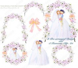 Wedding Clip Art Bridal Clipart Bachelorette Party Invitation DIY ...