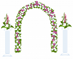 Floral Arch and Columns - Best WEB Clipart