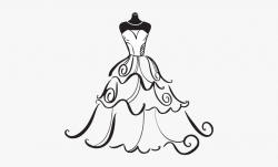 Bridal Clipart Wedding Artwork - Wedding Dress Clipart Black ...