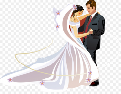 Wedding invitation Bridegroom Clip art - wedding couple png download ...