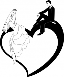 Bride and groom gallery for clip art bride silhouette ...
