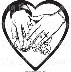 Bridal Clipart of a Wedding Couple's Hands in a Heart by David Rey ...
