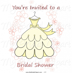 Bridal Clipart of a You're Invited to a Bridal Shower Party ...