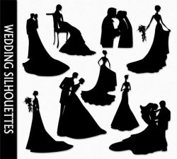 Wedding Clip Art Graphic Marriage Clipart Digital Scrapbook People ...